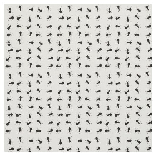 Tissu noir d'impression d'insecte de fourmi (Échantillon)