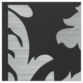 Tissu noir et argenté de motif de damassé (Détail)