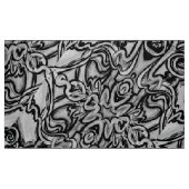 Tissu noir et blanc abstrait (Fat Quarter)