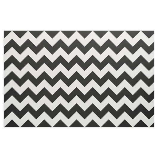 Tissu noir et blanc Chevron Zigzag (Yard)