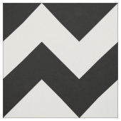 Tissu noir et blanc Chevron Zigzag (Échantillon)