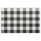 Tissu noir et blanc de motif de guingan (Fat Quarter)