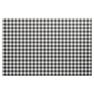 Tissu noir et blanc de motif de guingan
