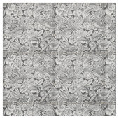 tissu noir et blanc de motif de Paisley (Échantillon)