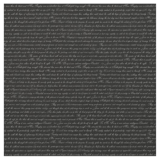 Tissu noir et blanc des textes de Jane Austen (Fermer)