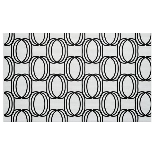 Tissu noir et blanc moderne (Fat Quarter)