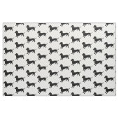 Tissu Noir et blanc simple de teckels noirs (Fat Quarter)