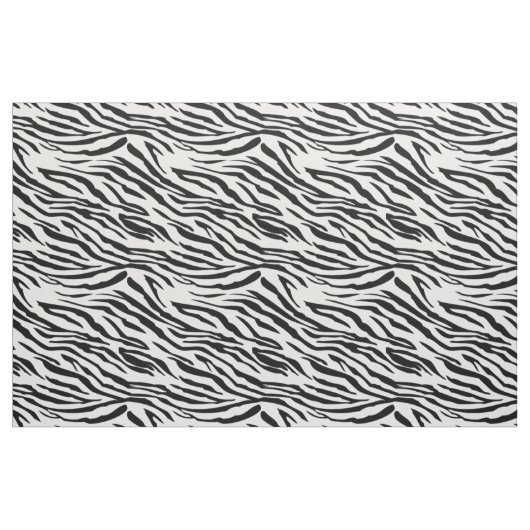 Tissu noir et blanc Zebra Stripe (Yard)