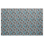 Tissu Noir et Bleu, Polygone, Abstrait, Géométrique (Yard)