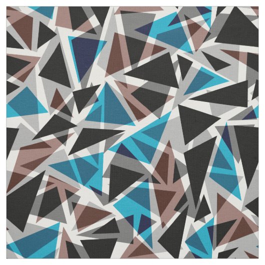 Tissu Noir et Bleu, Polygone, Abstrait, Géométrique (Échantillon)