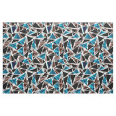 Tissu Noir et Bleu, Polygone, Abstrait, Géométrique (Fat Quarter)