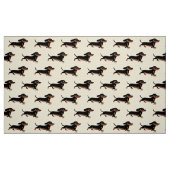Tissu Noir et fonctionnement doux bronzage de teckel (Fat Quarter)