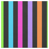 Tissu Noir et multicolore rayés (Fermer)