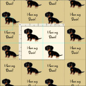 Tissu Noir et teckel lisse bronzage (Carreau)