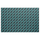 Tissu Noir et Turquoise Abstrait (Yard)