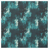 Tissu Noir et Turquoise Abstrait (Échantillon)