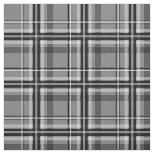 Tissu noir gris blanc plaid (Échantillon)