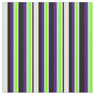 Tissu Noir, Jaune clair, Chartreuse, Vert et Indigo