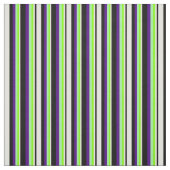 Tissu Noir, Jaune clair, Chartreuse, Vert et Indigo (Échantillon)