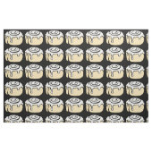 Tissu Noir mignon de conception de bande dessinée de (Fat Quarter)