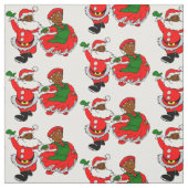 tissu noir père Noël mrs claus (Échantillon)