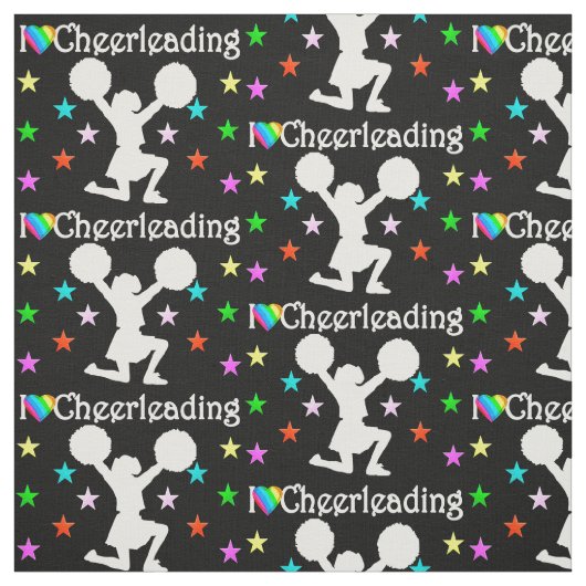 TISSU NOIR SUPER STAR CHEERLEADLEADE (Échantillon)