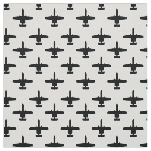 Tissu Noir sur blanc A-10 Motif d'attaque par phacochère (Échantillon)