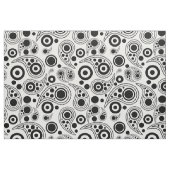 Tissu Noir sur cercle blanc points cachemire style motif (Fat Quarter)