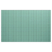 Tissu Noir sur le point de polka vert turquoise (Yard)