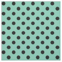 Noir sur le point de polka vert turquoise