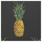 Tissu Noir tropical de motif d'ananas (fermé)