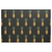 Tissu Noir tropical de motif d'ananas (Fat Quarter)