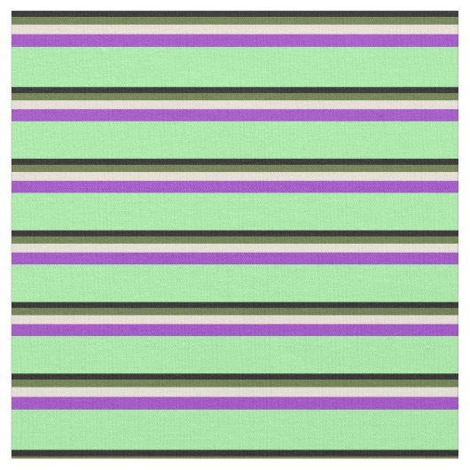 Tissu Noir, Vert olive, Bisque, Orchidée foncée & Vert (Fermer)