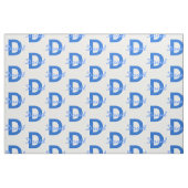 Tissu Nom bleu et monogramme (Fat Quarter)