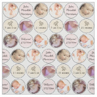 Nom de bébé de collage de photo, stat de naissance