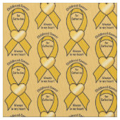 Tissu Nom de coeur de ruban de Cancer d'enfance (fermé)