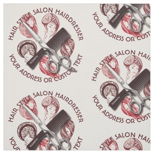 Tissu Nom de coiffeur ou de coiffeur de salon de beauté (Échantillon)