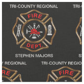 Tissu Nom de l'emblème des incendies et nom du service d (Fermer)