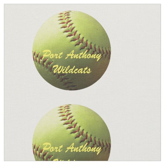 Tissu Nom de l'équipe de softball jaune (Fermer)