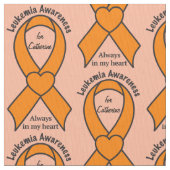 Tissu Nom de ruban de coeur de conscience de leucémie (fermé)