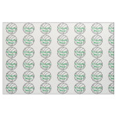 Tissu Nom d'équipe de volleyball en vert (Fat Quarter)
