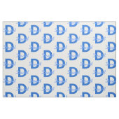 Tissu Nom et monogramme bleus (Fat Quarter)