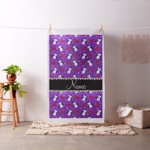 Tissu Nom personnalisé pingouins de parties scintillant