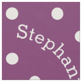 Tissu Nom personnalisé Pointe Polka violet (Fermer)