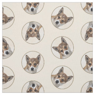 Tissu Norvégien Lundehund Peinture Original Chien Art