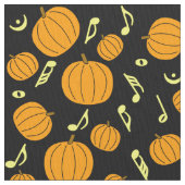 Tissu Notes citrouilles et musicales (fermé)