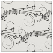 Tissu Notes de fantaisie de musique (Fermer)