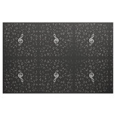 Tissu notes de musique argargent (Yard)