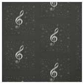 Tissu notes de musique argentée Fabric, textile maison c (Échantillon)