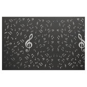 Tissu notes de musique argentées (Fat Quarter)